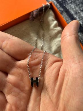 Hermes Black H Mini Pop Pendant 4