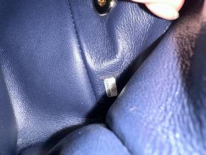 Chanel Quilted Navy Square Mini Flap Bag 10