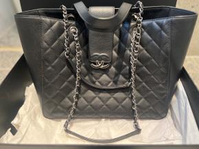 Chanel Black  Quilted Leather Shopper Bag 2
