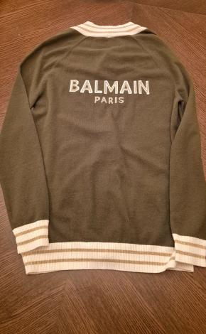 Balmain Brown Cashmere Blend Cardigan 8