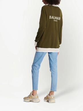 Balmain Brown Cashmere Blend Cardigan 3