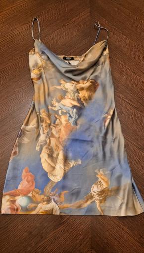 Balmain Renaissance Print Silk Mini Dress 5