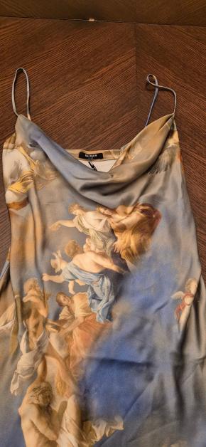 Balmain Renaissance Print Silk Mini Dress 6