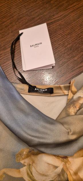 Balmain Renaissance Print Silk Mini Dress 7