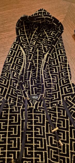 Balmain Brown/Gold Velour Hoodie 6