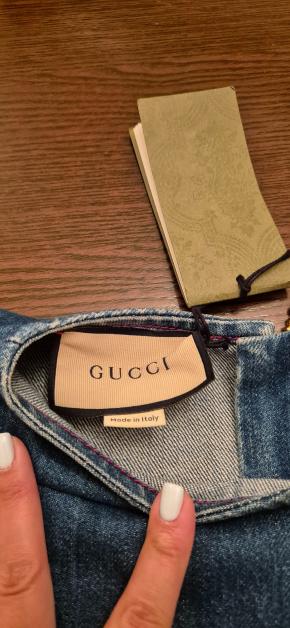 Blue Cotton Denim/Web Detail Mini Dress 8