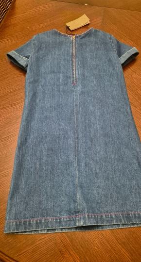 Blue Cotton Denim/Web Detail Mini Dress 9