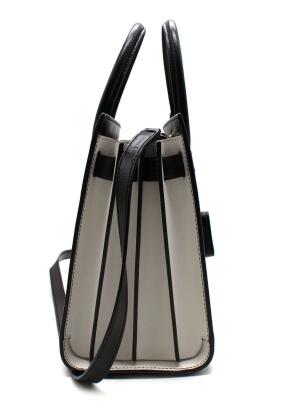 Saint Laurent Black and White Sac Du Jour Bag with Detachable Strap 4