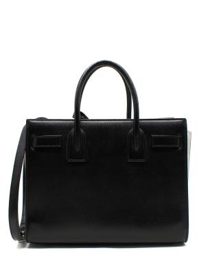 Saint Laurent Black and White Sac Du Jour Bag with Detachable Strap 3