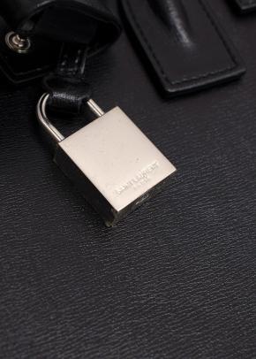 Saint Laurent Black and White Sac Du Jour Bag with Detachable Strap 10