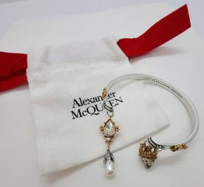 Alexander McQueen Skull And Faux Jewel Cuff 7