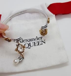 Alexander McQueen Skull And Faux Jewel Cuff 2