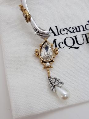 Alexander McQueen Skull And Faux Jewel Cuff 5