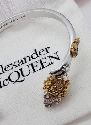 Alexander McQueen Skull And Faux Jewel Cuff 6
