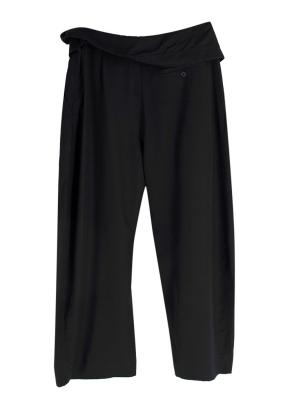 JW Anderson Black Fold Over Trousers with Belt 2