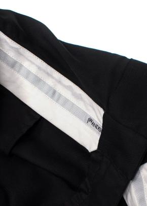 JW Anderson Black Fold Over Trousers with Belt 5
