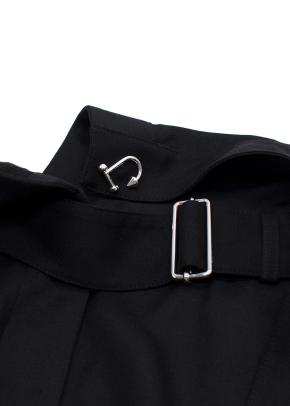 JW Anderson Black Fold Over Trousers with Belt 7