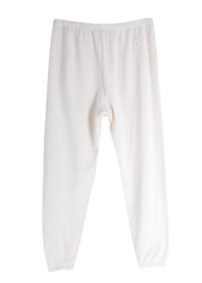 Tory Burch French Terry Logo Cream Sweatpants and Button Jumper Set 4