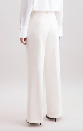 Cloudy x Seidensticker Cream Cotton Twill Trousers 5