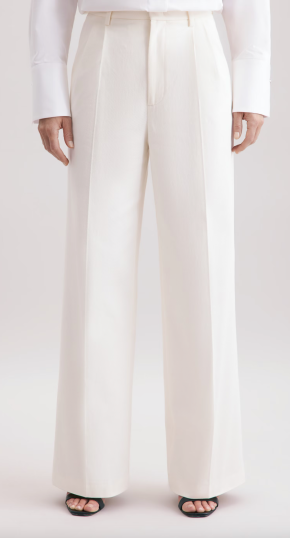 Cloudy x Seidensticker Cream Cotton Twill Trousers 7