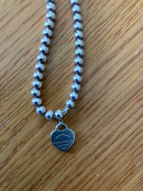 Tiffany Silver Heart Tag Bead Bracelet 5