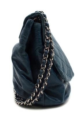 Chanel Trianon Shoulder Flap Bag in Denim Blue Leather 4