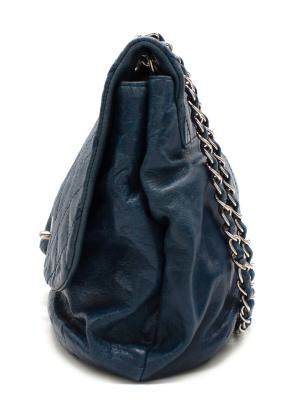 Chanel Trianon Shoulder Flap Bag in Denim Blue Leather 2