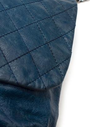 Chanel Trianon Shoulder Flap Bag in Denim Blue Leather 7