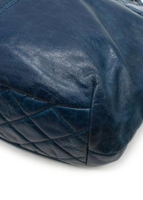 Chanel Trianon Shoulder Flap Bag in Denim Blue Leather 9
