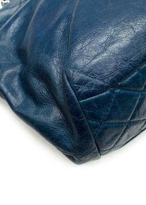 Chanel Trianon Shoulder Flap Bag in Denim Blue Leather 10