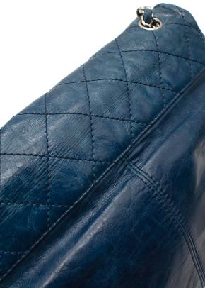 Chanel Trianon Shoulder Flap Bag in Denim Blue Leather 11