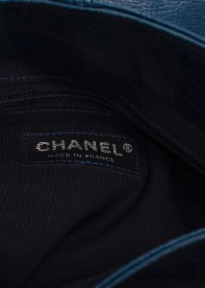 Chanel Trianon Shoulder Flap Bag in Denim Blue Leather 14