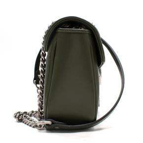 Gucci Dark Olive GG Marmont Medium Flap Bag 4