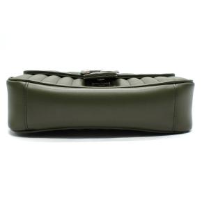 Gucci Dark Olive GG Marmont Medium Flap Bag 8