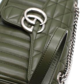 Gucci Dark Olive GG Marmont Medium Flap Bag 7