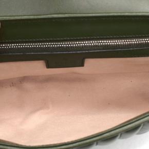Gucci Dark Olive GG Marmont Medium Flap Bag 14