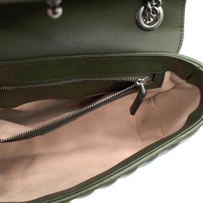 Gucci Dark Olive GG Marmont Medium Flap Bag 12