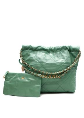 Chanel Small Green 22 Handbag 2
