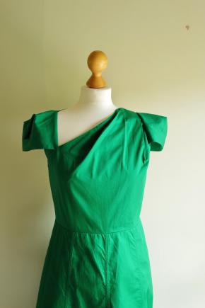 Roland Mouret Green Cap Sleeved Midi Dress 7