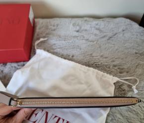 Valentino Beige Leather Wrist Clutch 7