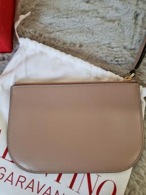 Valentino Beige Leather Wrist Clutch 6