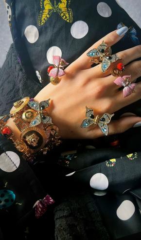 Versace X Dua Lipa Butterfly Cuff Bracelet 3
