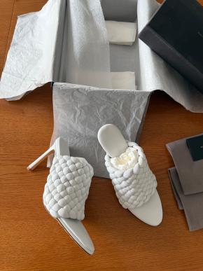 Bottega Veneta White Lido Leather Mules 11