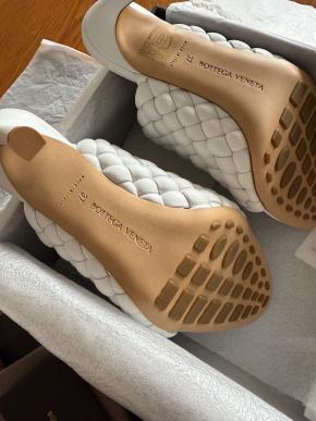 Bottega Veneta White Lido Leather Mules 4