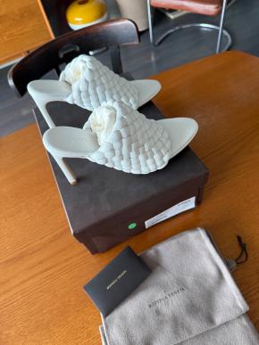Bottega Veneta White Lido Leather Mules 2