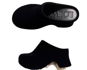 Loewe Black Velvet Suede Terra Mule 2