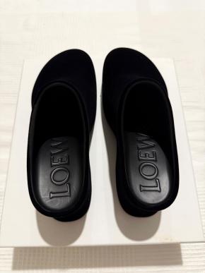 Loewe Black Velvet Suede Terra Mule 13