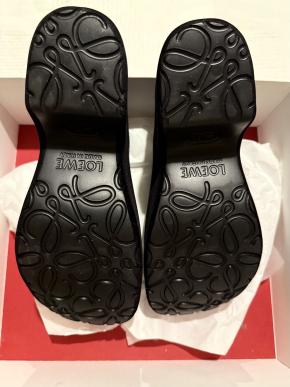Loewe Black Velvet Suede Terra Mule 10