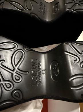 Loewe Black Velvet Suede Terra Mule 7
