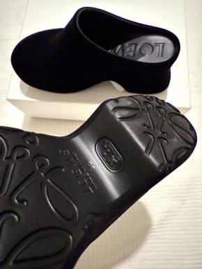 Loewe Black Velvet Suede Terra Mule 3